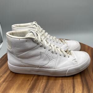 Nike Blazer Royal QS Shoes Men 10 Triple White Comfort Basketball Casual Sneaker